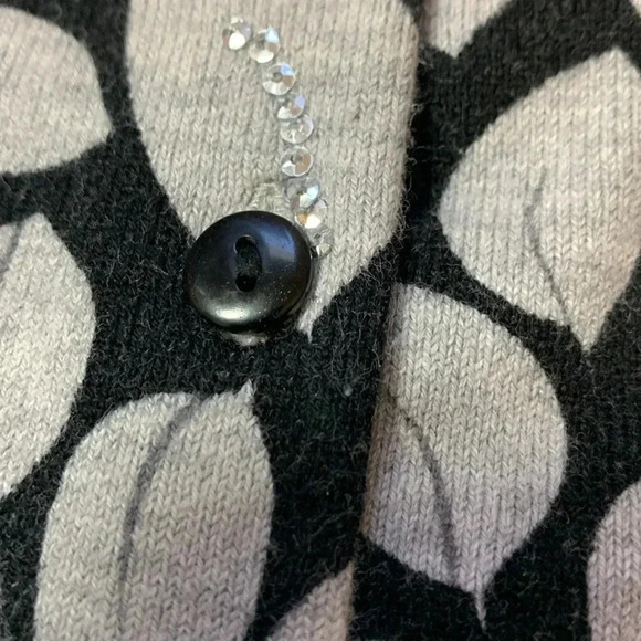 Charter Club NWOT black and silver w reflective sequins Holiday  season cardigan - Picture 8 of 8